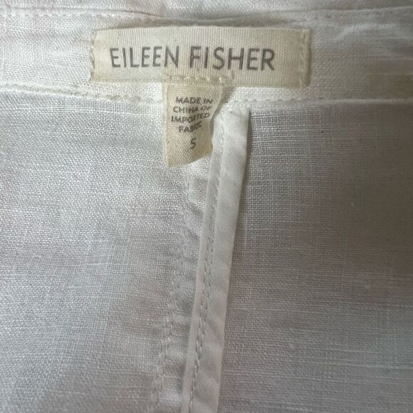 NWOT Eileen Fisher Blazer Organic Linen White Size S - Picture 9 of 9